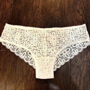NWT: Victoria’s Secret white lace cheeky panty